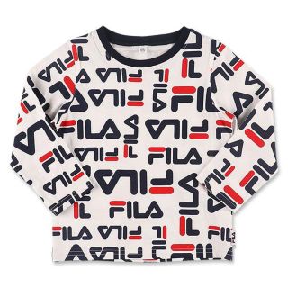 フィラ(FILA)の新品 FILA ロゴ総柄長袖トップス 80cm(Ｔシャツ)