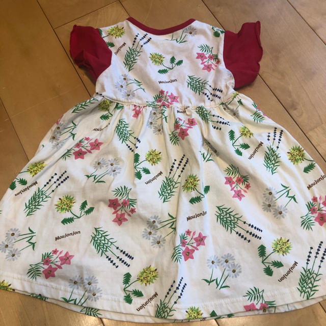 mou jon jon(ムージョンジョン)の新品！ワンピース90  キッズ/ベビー/マタニティのキッズ服女の子用(90cm~)(ワンピース)の商品写真