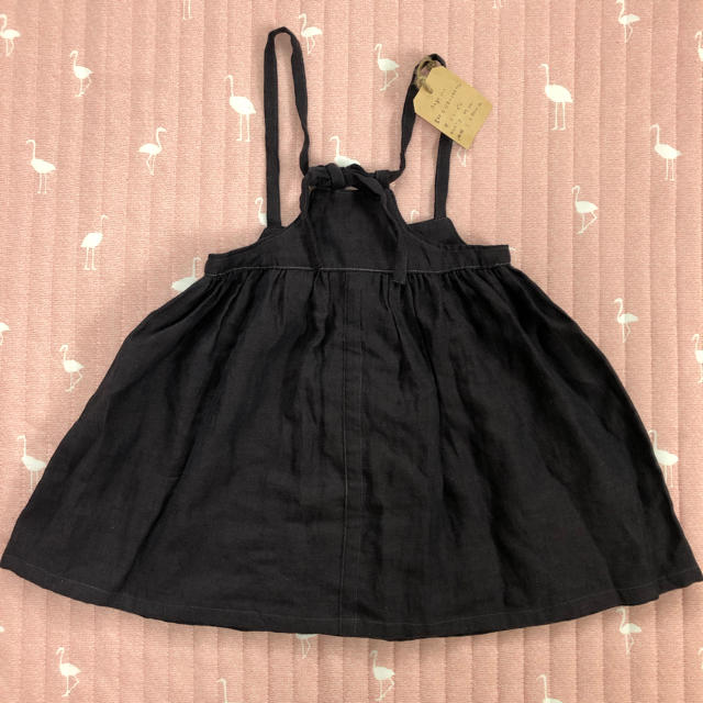 新品・未使用品＊リネン ワンピース＊90cm キッズ/ベビー/マタニティのキッズ服女の子用(90cm~)(ワンピース)の商品写真