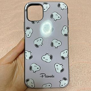 スヌーピー(SNOOPY)のiPhone11 ケース　スヌーピー  紫(iPhoneケース)