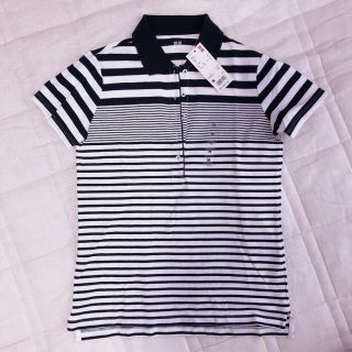 ユニクロ(UNIQLO)の【新品】【夏物】ユニクロ　パネルボーダーポロシャツ（半袖）(ポロシャツ)