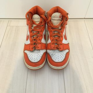 ナイキ(NIKE)のナイキダンク　ハイカット1998年製白オレンジ28cm箱無し(スニーカー)