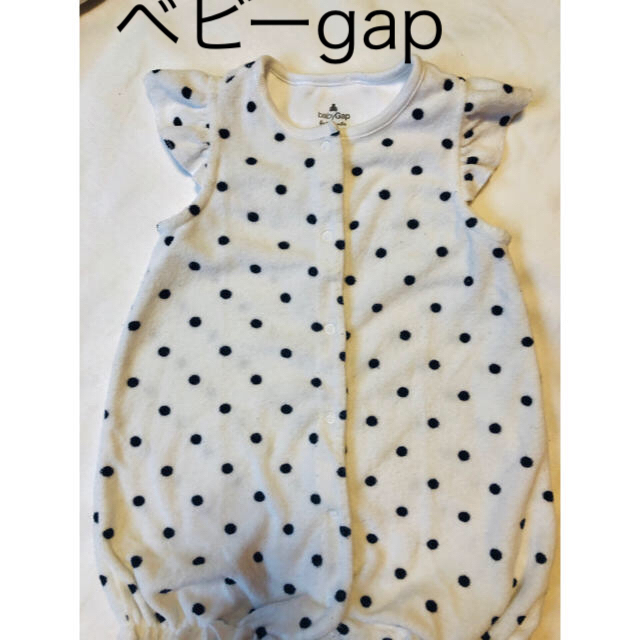 babyGAP(ベビーギャップ)のベビーgap ロンパース　ドット　モノトーン キッズ/ベビー/マタニティのベビー服(~85cm)(ロンパース)の商品写真