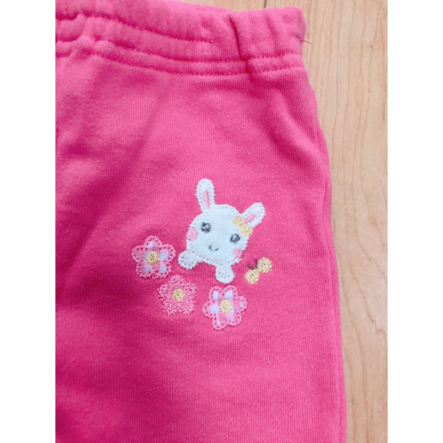 クーラクール　ピンク　ブルー★うさぎ刺繍　パンツ　95
