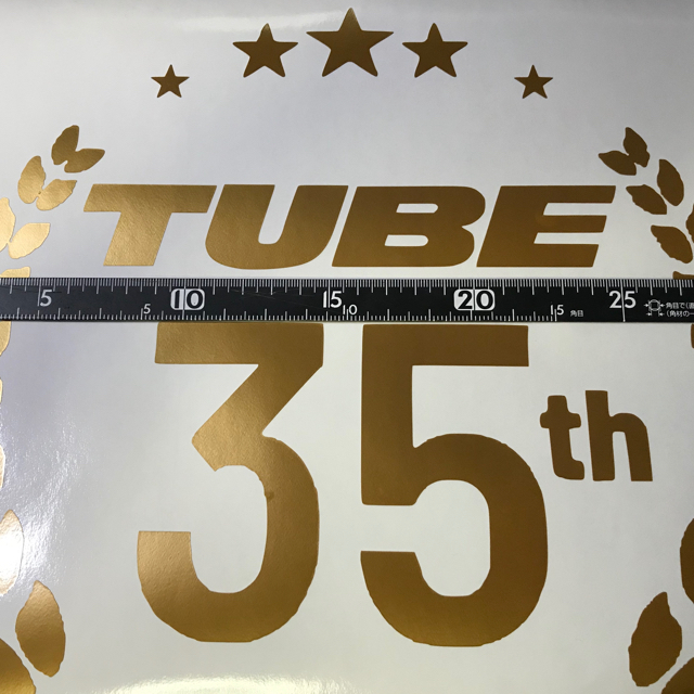 TUBE 35 ロゴ風 ステッカー エンタメ/ホビーのタレントグッズ(ミュージシャン)の商品写真
