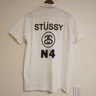 ステューシー(STUSSY)のステューシー STUSSY 前開き バックプリント 半袖 ポロシャツ(ポロシャツ)