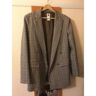 ジョンローレンスサリバン(JOHN LAWRENCE SULLIVAN)のgen izawa 18ss チェック柄　ダブルジャケット　Mサイズ(テーラードジャケット)