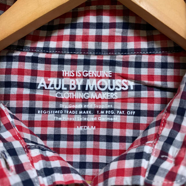 AZUL by moussy(アズールバイマウジー)の半袖シャツ チェックシャツ レディースのトップス(シャツ/ブラウス(半袖/袖なし))の商品写真