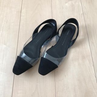 ザラ(ZARA)の【ZARA】クリアフラットパンプス(サンダル)