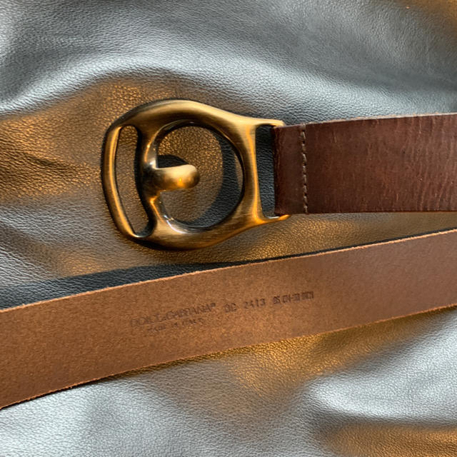 DOLCE&GABBANA(ドルチェアンドガッバーナ)の美品❗️ドルチェアンドガッバーナ　ベルト　ブラウン　95 検LEON メンズのファッション小物(ベルト)の商品写真