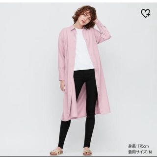 ユニクロ(UNIQLO)のユニクロ　UNIQLO ベルテッド　ロングシャツワンピース(ロングワンピース/マキシワンピース)