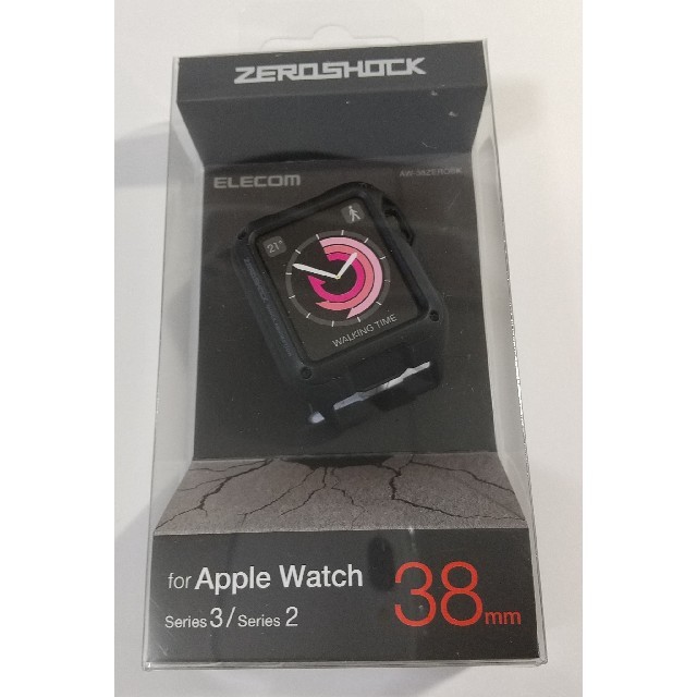 ELECOM(エレコム)の新品 エレコム AW-38ZEROBK apple watch 3 ケース スマホ/家電/カメラのスマホアクセサリー(iPhoneケース)の商品写真