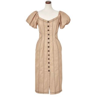 スナイデル(SNIDEL)のHerlipto Puff Sleeve Midi Dress(ひざ丈ワンピース)