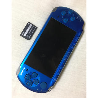 プレイステーションポータブル(PlayStation Portable)のPSP 3000 本体　メタリックブルー(携帯用ゲーム機本体)