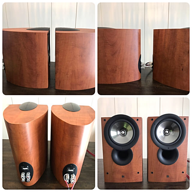 ストレッチドビー KEF iQ3 ペア ウォルナット スピーカーケーブル付き