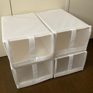 イケア(IKEA)の【IKEA】SKUBB シューズボックス(4個セット) (新品)(ケース/ボックス)