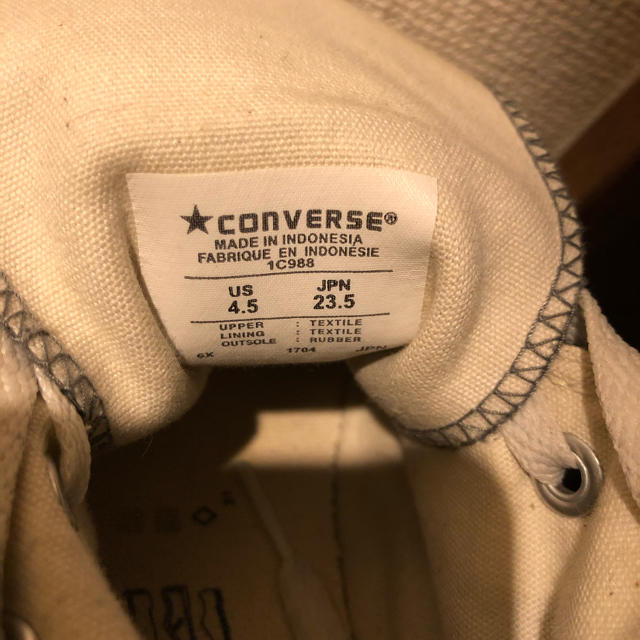 CONVERSE(コンバース)のコンバース ハイカット グレー 23.5cm レディースの靴/シューズ(スニーカー)の商品写真