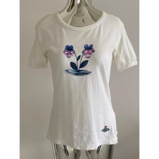 ヴィヴィアンウエストウッド(Vivienne Westwood)のVivienneWestwood 花　プリント　Tシャツ　白　XS(Tシャツ(半袖/袖なし))