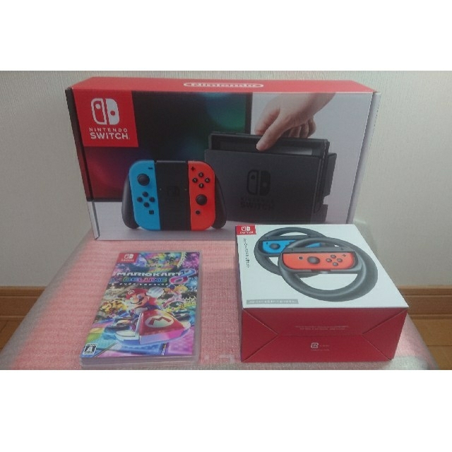 ニンテンドースイッチ 本体 ネオン ブルー 旧型 マリオカート8 www ... 新品未開封 任天堂スイッチ ネオン8台 ブラック7台