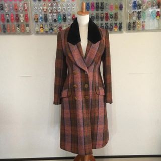 ヴィヴィアンウエストウッド(Vivienne Westwood)のvivienne チェック コート(ロングコート)