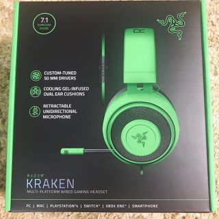 レイザー(LAZER)のRazer Kraken Green ゲーミングベッドセット　アナログ接続(ヘッドフォン/イヤフォン)