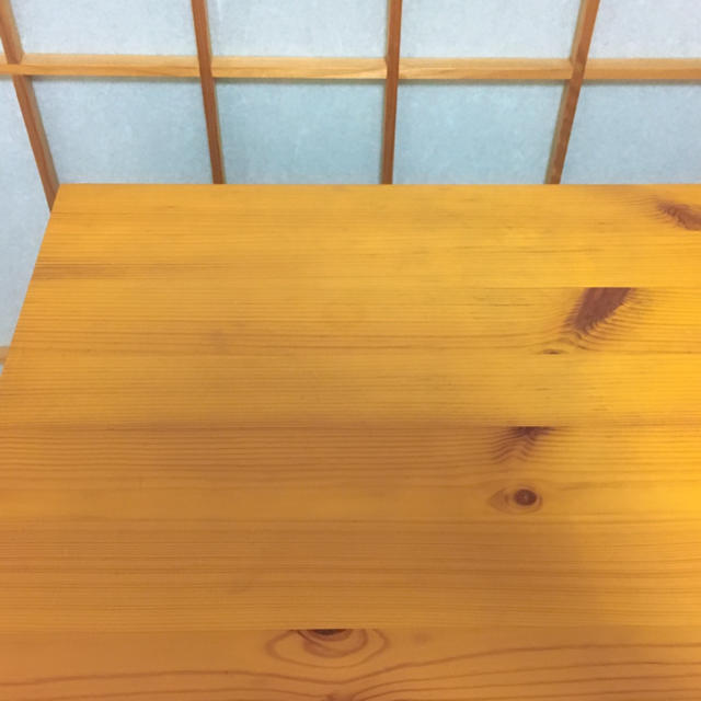 MUJI (無印良品)(ムジルシリョウヒン)の折りたたみ式パイン材テーブル インテリア/住まい/日用品の机/テーブル(折たたみテーブル)の商品写真
