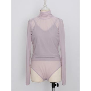 ロザリームーン(Rosary moon)の【値下げしました】Turtle Neck Sheer Leotard(カットソー(長袖/七分))