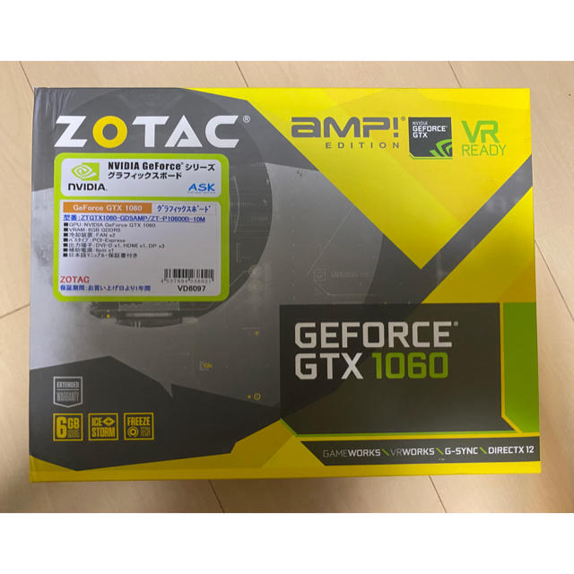 美品 ZOTAC GTX 1060 AMP! Edition MEM:6GBのサムネイル