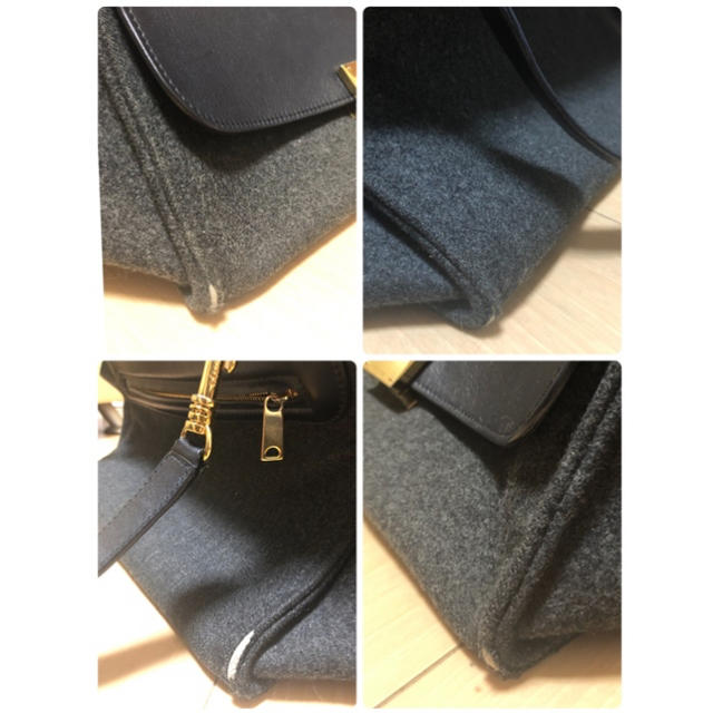 CEFINE(セフィーヌ)のCELINE セリーヌ　トラペーズ　黒×グレー レディースのバッグ(ハンドバッグ)の商品写真