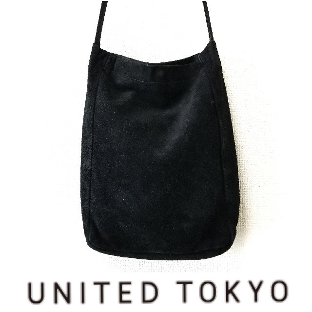 UNITED TOKYO ユナイテッドトーキョー  黒 スエード ショルダーバッ