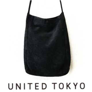 ユナイテッドアローズ(UNITED ARROWS)のUNITED TOKYO ユナイテッドトーキョー  黒 スエード ショルダーバッ(ショルダーバッグ)