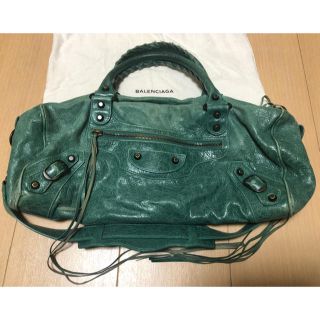 バレンシアガバッグ(BALENCIAGA BAG)のBALENCIAGA バレンシアガ グリーン　パートタイム(ハンドバッグ)