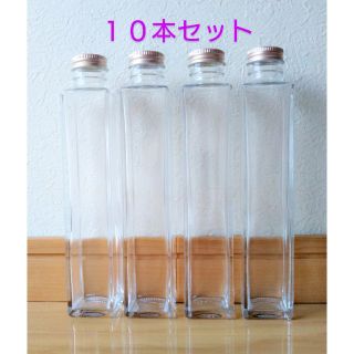 ハーバリウム瓶  四角柱１０本セット(プリザーブドフラワー)