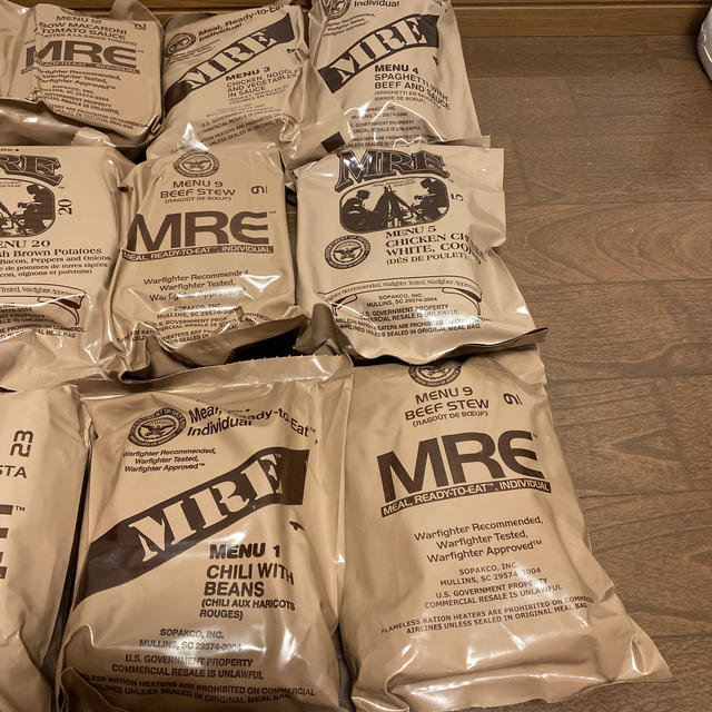 HOT100%新品 米軍 MRE レーション 11個セット 2020年 2019年 送料無料 ...