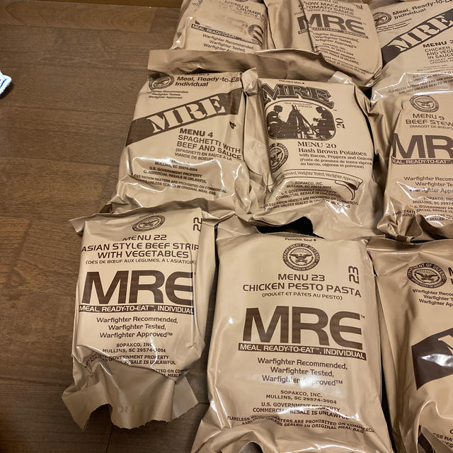 好評在庫 米軍 MRE レーション 12 個セット 2019年 2020年 送料無料の ...