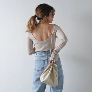 マウジー(moussy)のflugge pad in open rib tops(カットソー(長袖/七分))