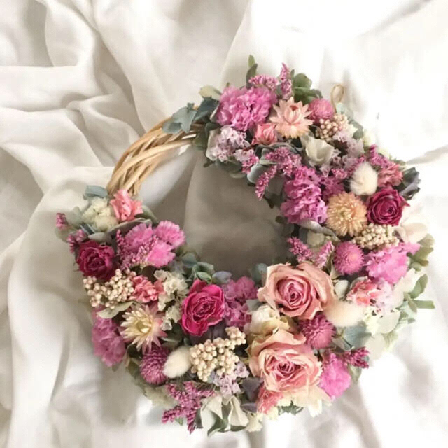 maron&momo様専用 ドライフラワー リース ♡ pinkpink