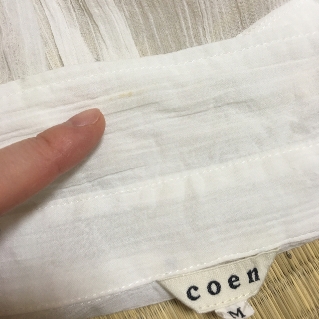 coen(コーエン)のcoen 白ロングシャツ　ブラウス レディースのトップス(シャツ/ブラウス(長袖/七分))の商品写真