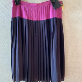 ソニアリキエル(SONIA RYKIEL)の【Sonia ソニア　リキエル】プリーツスカート　大きいサイズ46(ひざ丈スカート)