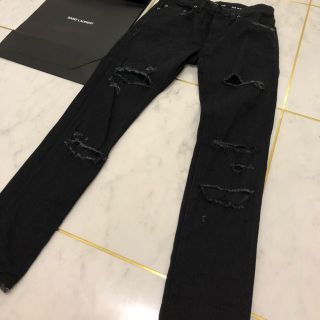 サンローラン(Saint Laurent)のSAINT LAURENT デストロイデニム　size27 ダメージデニム(デニム/ジーンズ)