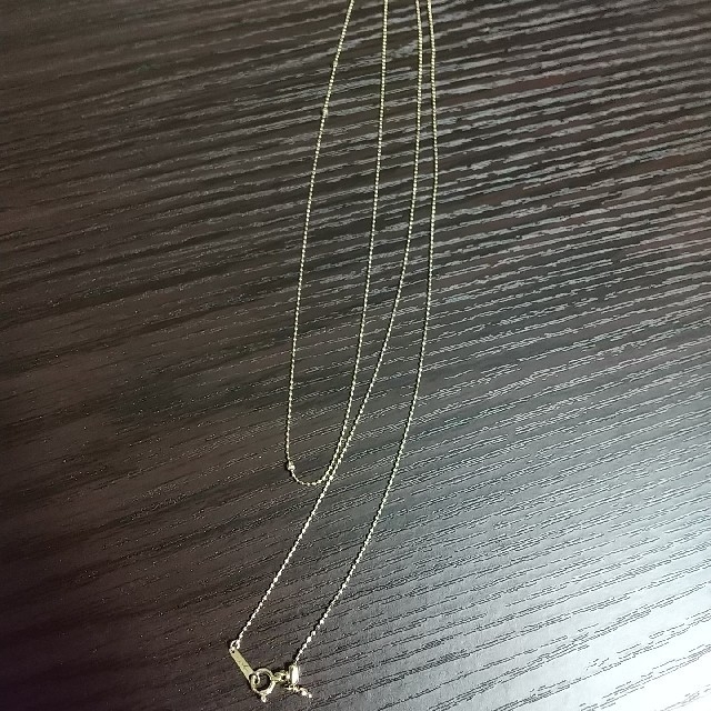 agete k10 ロングネックレス ボールチェーン スライドアジャスター