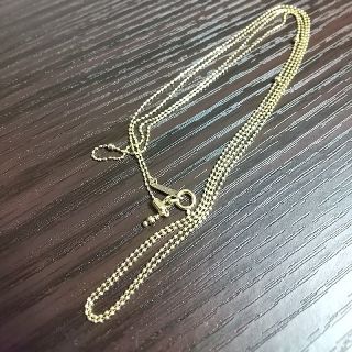 agete - agete k10 ロングネックレス ボールチェーン スライド