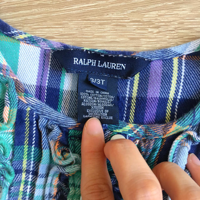 Ralph Lauren(ラルフローレン)のラルフローレン♡タータン チェックワンピース シャツ 女の子 五分袖 七分袖 キッズ/ベビー/マタニティのキッズ服女の子用(90cm~)(ワンピース)の商品写真