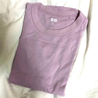 ユニクロ(UNIQLO)のユニクロ クルーネックtシャツ XL ラベンダー(Tシャツ(半袖/袖なし))