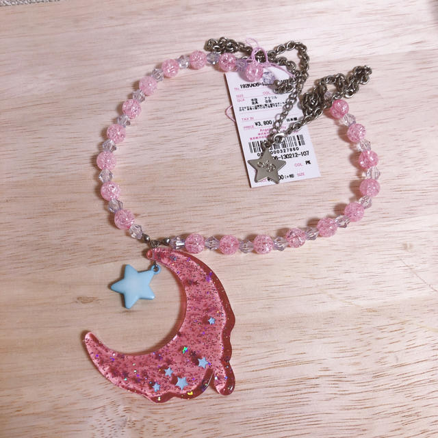 Angelic Pretty(アンジェリックプリティー)のMelty Moon ネックレス　リング　ピンク　新品 レディースのアクセサリー(ネックレス)の商品写真