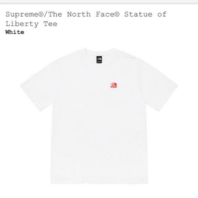 Supreme(シュプリーム)のsupreme north face statue liberty tee  L メンズのトップス(Tシャツ/カットソー(半袖/袖なし))の商品写真