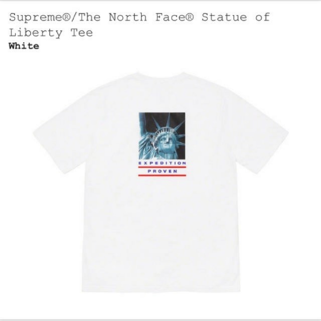 Supreme(シュプリーム)のsupreme north face statue liberty tee  L メンズのトップス(Tシャツ/カットソー(半袖/袖なし))の商品写真