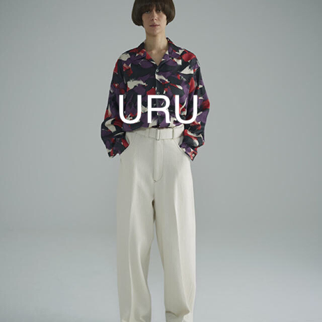 名品！【URU】ウル ペイント オープンカラーシャツ サイズ1 16SS 1