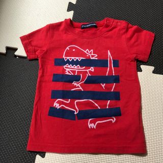 リトルベアークラブ(LITTLE BEAR CLUB)のサイズ80 赤Tシャツ　恐竜　(Ｔシャツ)