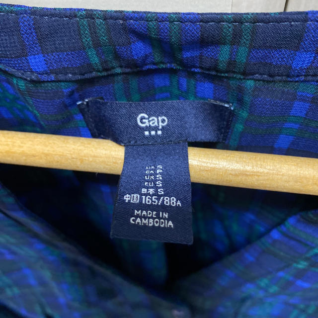 GAP(ギャップ)のGAP  シフォンブラウス　チェック　Sサイズ レディースのトップス(シャツ/ブラウス(長袖/七分))の商品写真